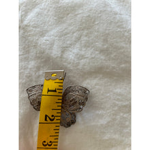Load image into Gallery viewer, Vintage silver plate filigree butterfly brooch