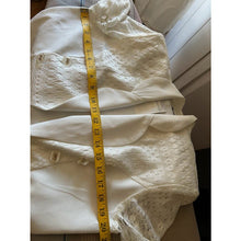 Load image into Gallery viewer, Vintage 90s dress and jacket set size 14 cream 1980s/90s shoulder pads suit lace