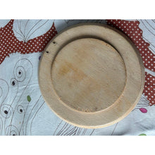 Load image into Gallery viewer, Vintage wood hamburger press painted roosters