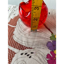 Load image into Gallery viewer, Vintage blown glass bowl ashtray red controlled bubbles