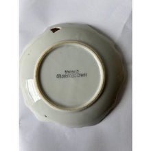 Load image into Gallery viewer, Vintage floral leaf plates 5" hand painted gold leaf set of 3