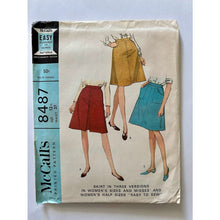 Load image into Gallery viewer, Vintage 1960s Mccalls sewing pattern #8487 knee length skirt size 12.5 uncut
