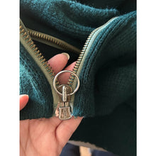 Load image into Gallery viewer, Vintage 60s Wagner cardigan sweater forest green full metal zip wool blend