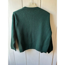 Load image into Gallery viewer, Vintage 60s Wagner cardigan sweater forest green full metal zip wool blend