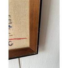 Load image into Gallery viewer, Vintage crewel embroidery framed olde Williamsburg Raleigh tavern impefect