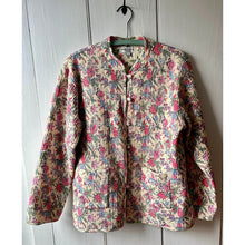Load image into Gallery viewer, Henna Indian quilted jacket one size reversable floral print button up