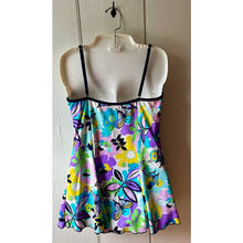 Load image into Gallery viewer, Vintage Gabar swimsuit size 10 connected two piece bold floral print tankini
