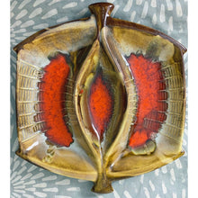 Load image into Gallery viewer, Vintage 60s mcm Marcia ceramic serving dish tray chips dip party