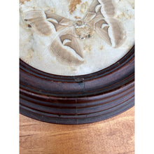 Load image into Gallery viewer, Vintage pressed butterfly and flower simple oval wood frame bubble glass