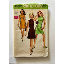 Load image into Gallery viewer, Vintage 1960s Simplicity dress pattern 8588 mini dress size 14