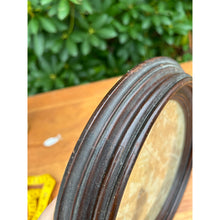 Load image into Gallery viewer, Vintage pressed butterfly and flower simple oval wood frame bubble glass