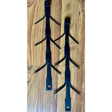 Load image into Gallery viewer, Antique wrought iron primitive drying hooks set of two corn herbs