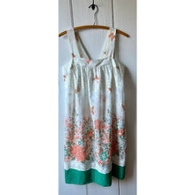 Load image into Gallery viewer, Vintage 70s sundress homemade flowers and butterfly print size small sheer