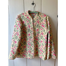 Load image into Gallery viewer, Henna Indian quilted jacket one size reversable floral print button up