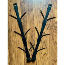 Load image into Gallery viewer, Antique wrought iron primitive drying hooks set of two corn herbs
