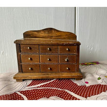 Load image into Gallery viewer, Vintage 60s dollhouse dresser imperfect 6" x 5" three drawers