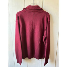 Load image into Gallery viewer, Vintage 60s Seaton turtleneck sweater men size large maroon zip henley