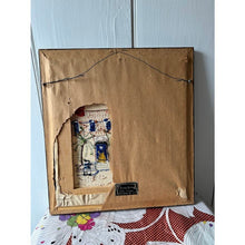 Load image into Gallery viewer, Vintage crewel embroidery framed olde Williamsburg Raleigh tavern impefect