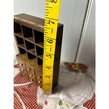 Load image into Gallery viewer, Vintage dollhouse hutch bookcase with drawers 7"