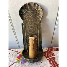 Load image into Gallery viewer, Vintage brass wall sconce light candlestick 10.5" sunset lightolier