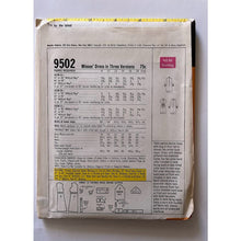 Load image into Gallery viewer, Vintage 60s McCalls sewing pattern #9502 size 14 misses dress