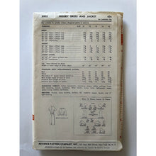 Load image into Gallery viewer, Vintage 1960s Advance sewing pattern 3002 two piece dress misses size 12