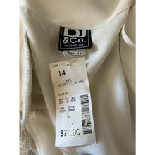 Load image into Gallery viewer, Vintage 90s dress and jacket set size 14 cream 1980s/90s shoulder pads suit lace