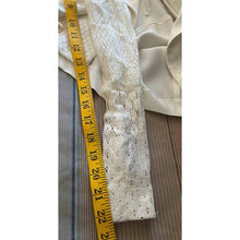 Load image into Gallery viewer, Vintage 90s dress and jacket set size 14 cream 1980s/90s shoulder pads suit lace