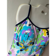 Load image into Gallery viewer, Vintage Gabar swimsuit size 10 connected two piece bold floral print tankini