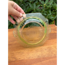 Load image into Gallery viewer, Anchor hocking 8" sandwich plate princess green uranium glass