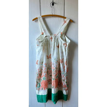 Load image into Gallery viewer, Vintage 70s sundress homemade flowers and butterfly print size small sheer