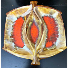 Load image into Gallery viewer, Vintage 60s mcm Marcia ceramic serving dish tray chips dip party