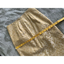 Load image into Gallery viewer, Vintage 60s gold floral brocade cocktail dress handmade 2 piece