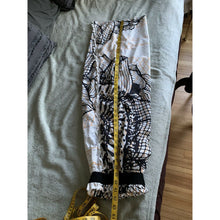 Load image into Gallery viewer, Vintage long maxi wrap skirt cover up size M/L geometric semi sheer elastic waist