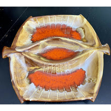 Load image into Gallery viewer, Vintage 60s mcm Marcia ceramic serving dish tray chips dip party