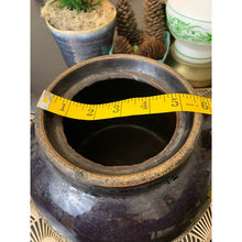 Load image into Gallery viewer, Antique baked bean pot crock with handles stoneware ceramic imperfect