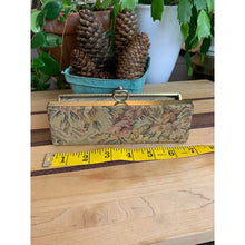 Load image into Gallery viewer, Vintage 1960s Fidelity tapestry wallet with metal clasp 7"