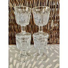 Load image into Gallery viewer, Antique Higbee cordial glasses stemmed EAPG thistle pattern set of 4