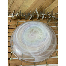 Load image into Gallery viewer, Artistic Accents iridescent pearl swirl glass 9” luncheon plate made in Turkey
