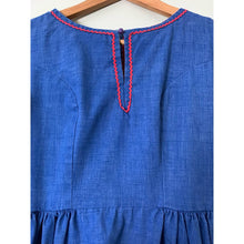 Load image into Gallery viewer, Vintage 70s maxi prairie dress homemade size small long sleeves