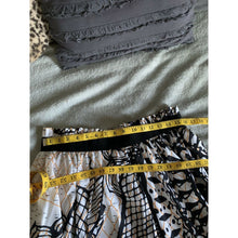 Load image into Gallery viewer, Vintage long maxi wrap skirt cover up size M/L geometric semi sheer elastic waist