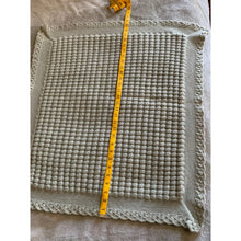 Load image into Gallery viewer, Vintage knit baby blanket 30”x26” green-blue