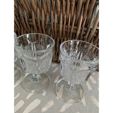Load image into Gallery viewer, Antique Higbee cordial glasses stemmed EAPG thistle pattern set of 4
