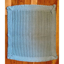 Load image into Gallery viewer, Vintage knit baby blanket 30”x26” green-blue