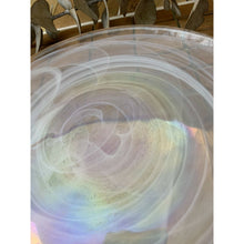 Load image into Gallery viewer, Artistic Accents iridescent pearl swirl glass 9” luncheon plate made in Turkey