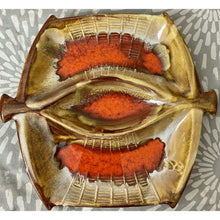 Load image into Gallery viewer, Vintage 60s mcm Marcia ceramic serving dish tray chips dip party