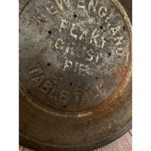 Load image into Gallery viewer, Vintage New England flaky pie crust tin table talk 5 cent 9.5"