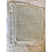 Load image into Gallery viewer, Vintage knit baby blanket 30”x26” green-blue