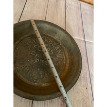 Load image into Gallery viewer, Vintage New England flaky pie crust tin table talk 5 cent 9.5"
