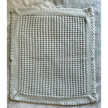 Load image into Gallery viewer, Vintage knit baby blanket 30”x26” green-blue